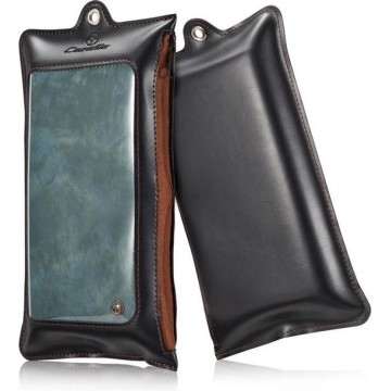 CASEME Detachable 2-In-1 Wallet Split Leren Telefoon Hoesje Samsung S8 - Blauw