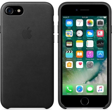 Apple Leren Hoesje voor iPhone 7/8/SE(2020) - Zwart