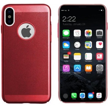 Hoes Mesh Holes Apple iPhone X/Xs Rood
