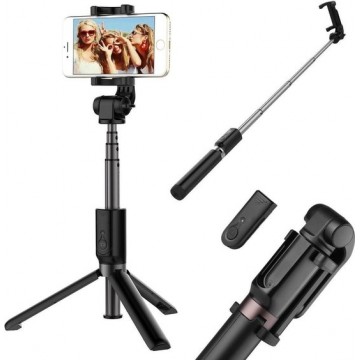 3 in 1 Selfie Stick Tripod iPhone 11/ 11 Pro/ 11 Pro Max - Zwart Ntech