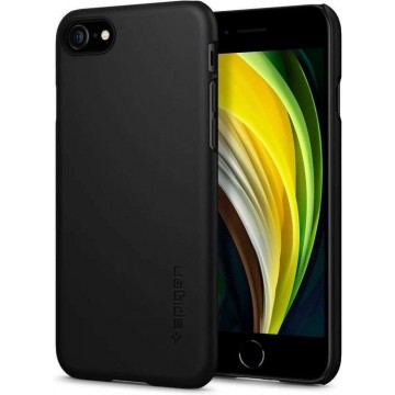 Hoesje Apple iPhone SE (2020) - Spigen Thin Fit Case - Zwart