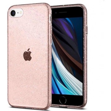 Hoesje Apple iPhone 7 / 8 iPhone SE (2020)  - Spigen Liquid Crystal Case - Glitter/Roze