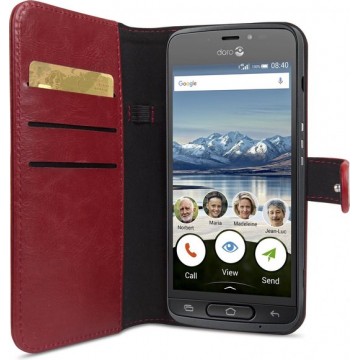 Doro Wallet hoesje - draagtasje voor 8040 model - Rood