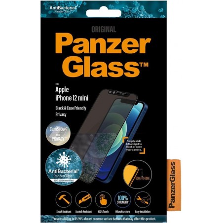 PanzerGlass CamSlider™ Privacy Screenprotector voor iPhone 12 Mini