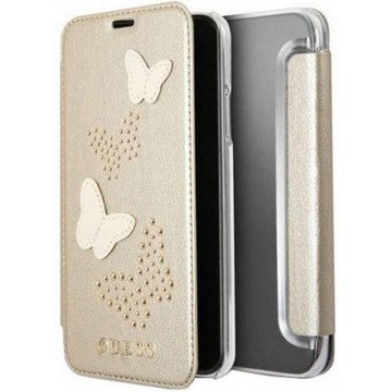 Guess Studs and Sparkle Book Case - Apple iPhone X / Xs (5.8") - Goud