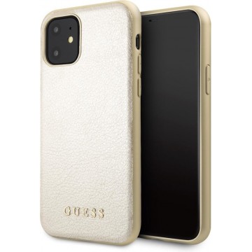 Guess - backcover hoes - iPhone 11 - Goud + Lunso beschermfolie