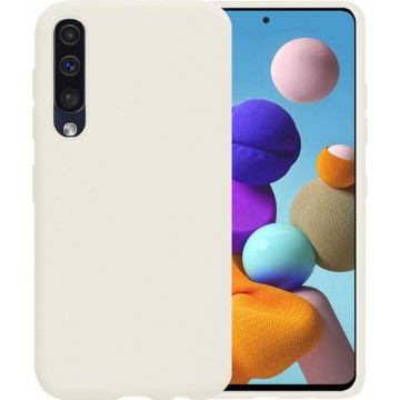 Samsung Galaxy A50 Hoes Siliconen Case Back Cover Hoesje Wit