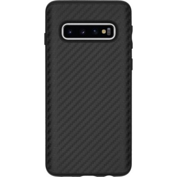 RhinoShield SolidSuit Backcover Samsung Galaxy S10 hoesje - Carbon Fiber Black