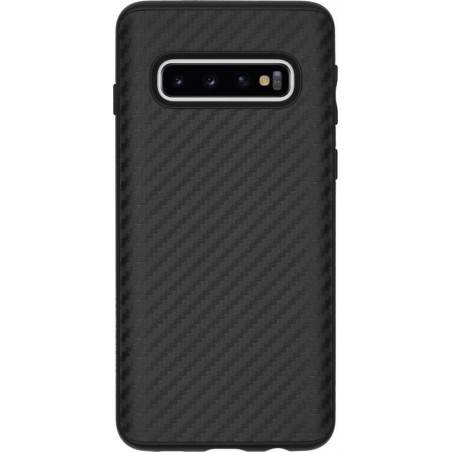 RhinoShield SolidSuit Backcover Samsung Galaxy S10 hoesje - Carbon Fiber Black