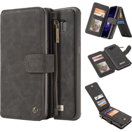 CaseMe Luxury Wallet Flip Case Zwart Samsung Galaxy S8