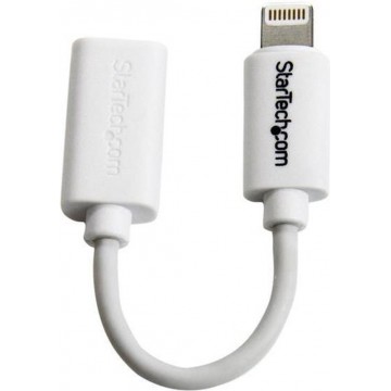 StarTech.com Witte micro USB naar Apple 8-polige Apple Lightning-connectoradapter