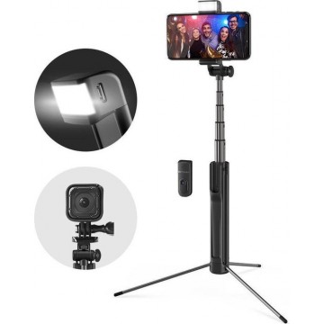Premium Selfie stick Bluetooth en LED verlichting - Tripod LED Selfie Stick Smartphone 82CM