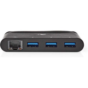 Nedis Computer Hub  USB-C™  3x USB 3.0 / Gigabit-Ethernet  Zwart