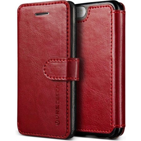 VRS DESIGN Layered Dandy leather case Apple iPhone SE - Wine/Black
