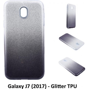 Kleurovergang Zwart Glitter TPU Achterkant voor Samsung Galaxy J7 (2017) (J730F)