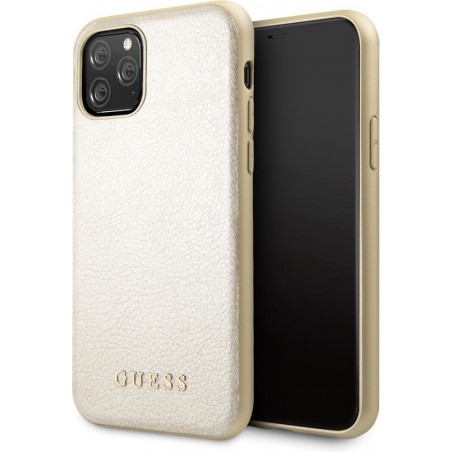 Guess - backcover hoes - iPhone 11 Pro Max - Goud + Lunso beschermfolie