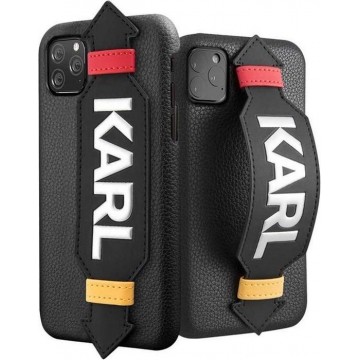 Karl Lagerfeld Strap Hard Case - Apple iPhone 11 Pro Max (6.5") - Zwart