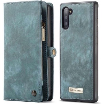 CASEME - Samsung Galaxy Note 10 Vintage Wallet Case - Blauw