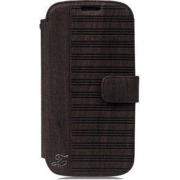 Zenus Masstige Woodlot Block Diary Black Choco voor Samsung Galaxy SIII
