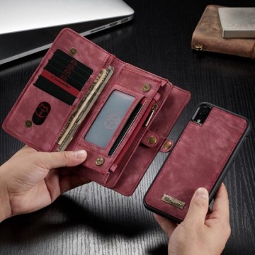 2 in 1 Leren Wallet + Case - iPhone XR - Rood - Caseme