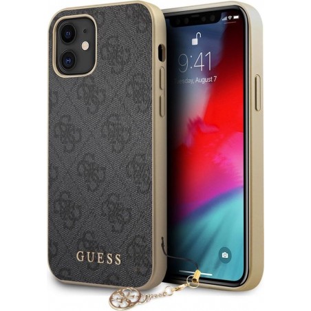 Guess 4G Charms Hard Case - Apple iPhone 12 Mini (5.4") - Grijs