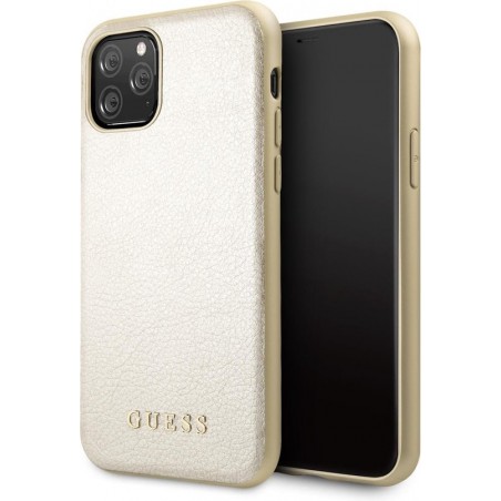 Guess - backcover hoes - iPhone 11 Pro - Goud + Lunso beschermfolie