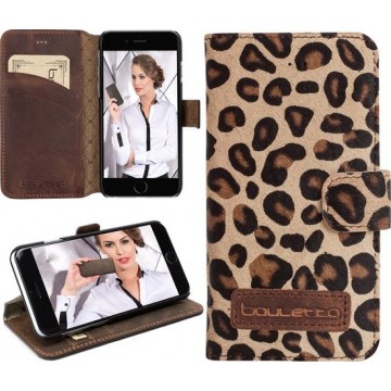Bouletta Lederen iPhone SE Hoesje - BookCase - Leopard / Luipaard