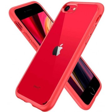 Hoesje Apple iPhone 7/8 iPhone SE (2020) - Spigen Ultra Hybrid 2 Case - Rood