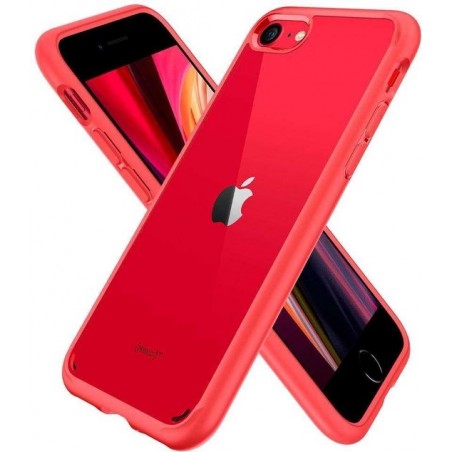 Hoesje Apple iPhone 7/8 iPhone SE (2020) - Spigen Ultra Hybrid 2 Case - Rood