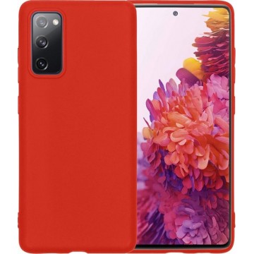 Samsung S20 FE Hoesje Back Cover Siliconen Case Hoes - Rood