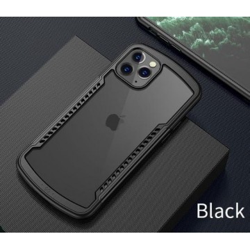 schokbestendig hoesje iPhone 11 Pro Max - zwart + glazen screen protector