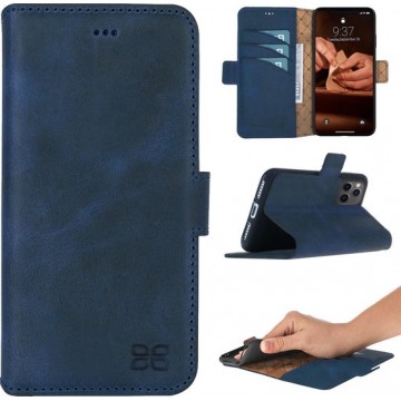 Bouletta - leer Cover iPhone 11 Pro Book- WalletCase hoes Vintage Blue