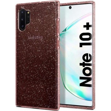 Hoesje Samsung Galaxy Note 10 Plus - Spigen Liquid Crystal Glitter Case - Roze