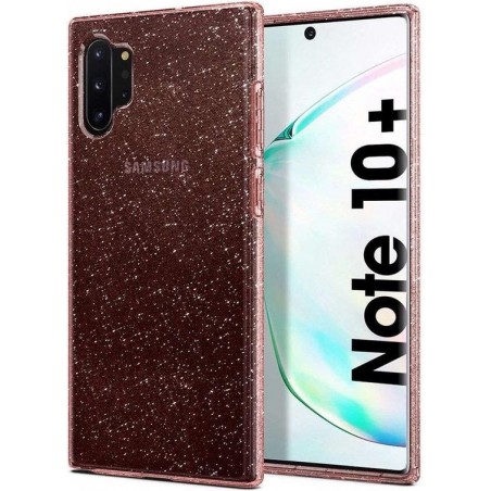Hoesje Samsung Galaxy Note 10 Plus - Spigen Liquid Crystal Glitter Case - Roze