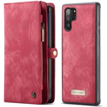 CASEME - Samsung Galaxy Note 10 Plus Vintage Wallet Case - Rood