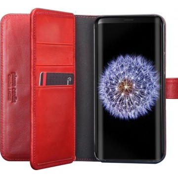 Pierre Cardin Leren Wallet Case Hoesje Samsung Galaxy S9 - Rood