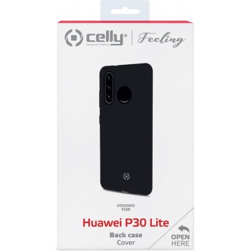 Celly - Huawei P30 Lite - Feeling Black -  Hoesje Huawei Galaxy P30 Lite - Huawei Case Black
