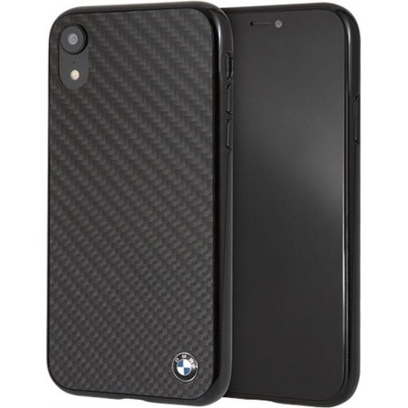 BMW Carbon Fiber TPU hybride hoesje voor iPhone Xr - zwart