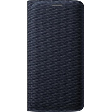 Samsung flip case - stof - zwart - Samsung G925 Galaxy S6 Edge