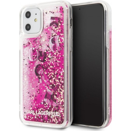 Apple iPhone 11 Karl Lagerfeld  Backcover glitter - Rose Goldd