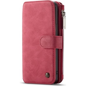 CaseMe Luxury Wallet Flip Case Rood Samsung Galaxy S9 Plus