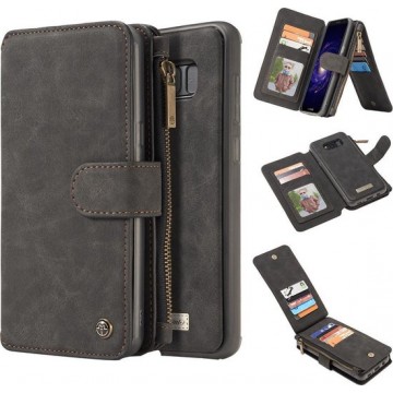 CaseMe Luxury Wallet Flip Case Zwart Samsung Galaxy S8 Plus