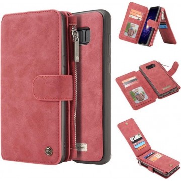 CaseMe Luxury Wallet Flip Case Rood Samsung Galaxy S8 Plus
