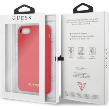 Guess Silicone HardCase voor Apple iPhone 7 (4.7") - Rood