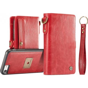 CaseMe Luxe Portemonnee Hoesje Rood iPhone 7 / 8