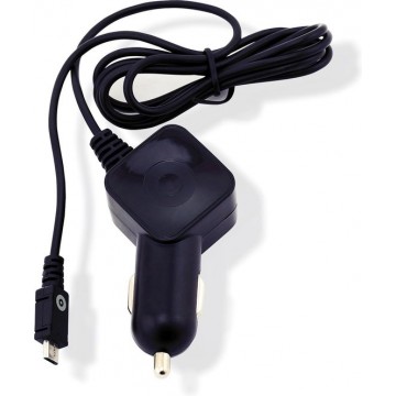 Muvit autolader Micro-USB connector - zwart - 1 Amp - 1.2m