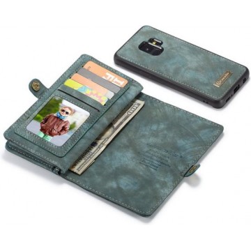 Hoesje voor Samsung Galaxy S9 Plus (S9+), CaseMe 2-in-1 wallet case, 008 serie, blauw