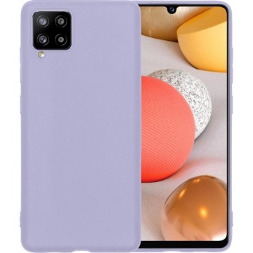 Samsung A42 Hoesje Back Cover Siliconen Case Hoes - Lila