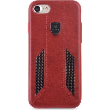 UNIQ Accessory iPhone 7-8 Kunstleer Hard Case Back cover - Rood