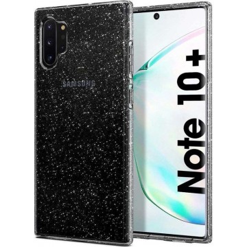 Hoesje Samsung Galaxy Note 10 Plus - Spigen Liquid Crystal Glitter Case - Transparant/Doorzichtig